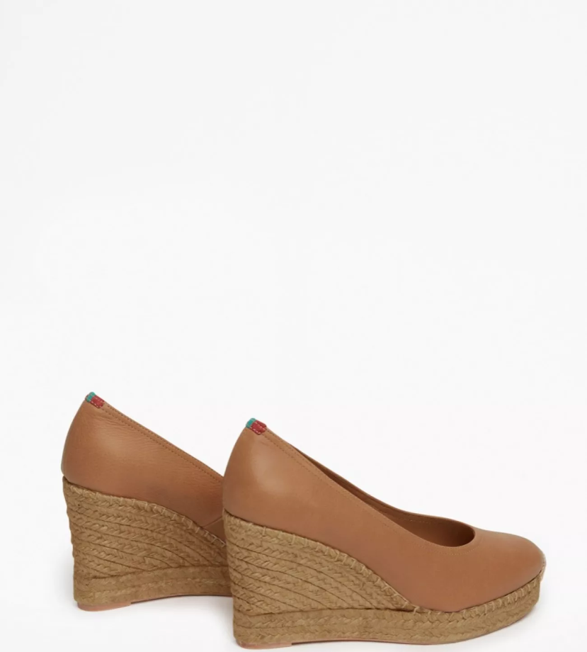 Penelope Chilvers Scoop Leather Espadrille - Tan