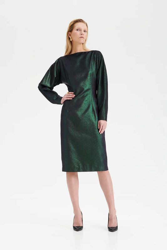 Halo Phenomena Midi Dress - Green