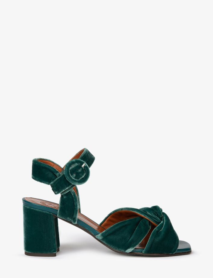 Penelope Chilvers Infinity Velvet Sandal - Seafoam