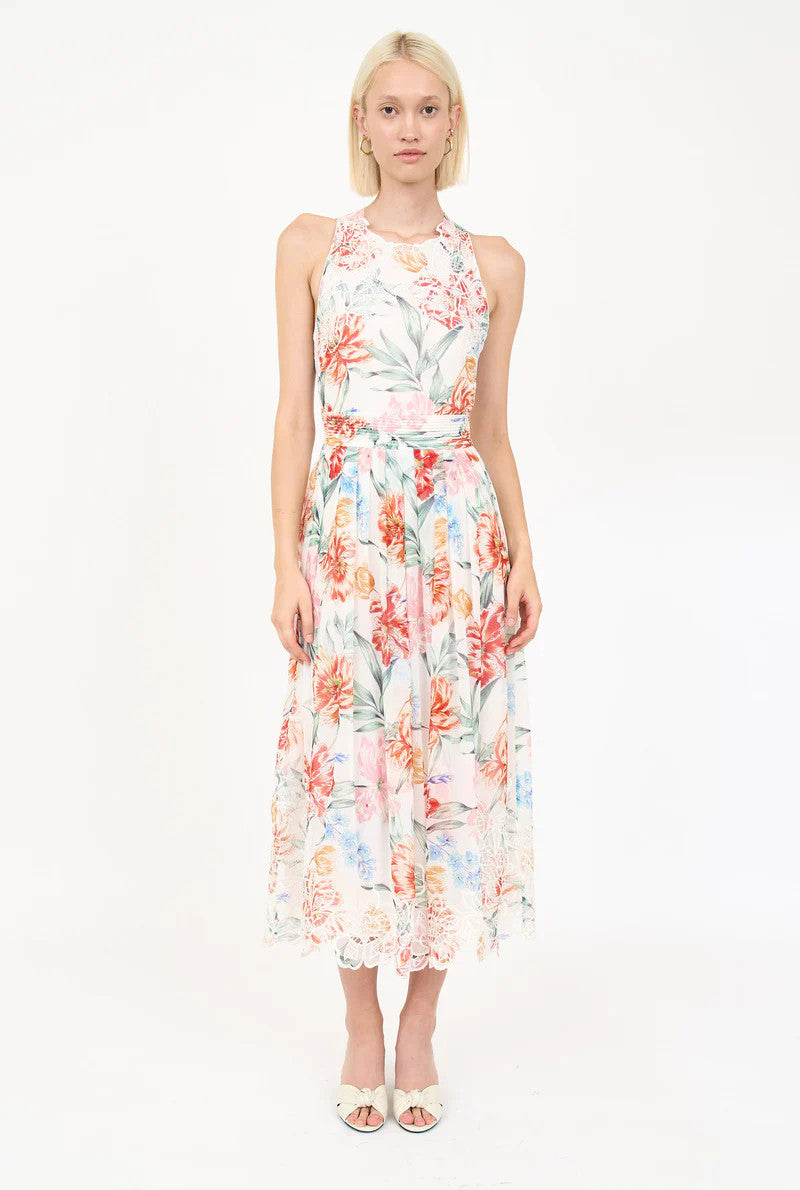 Christy Lynn Valerie Dress - Ivory Garden