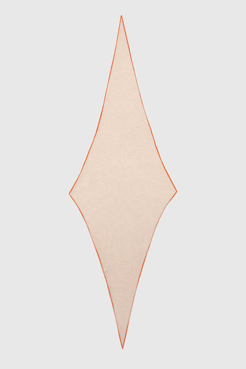 Stone Diamond Cashmere Scarf - Beige/Orange