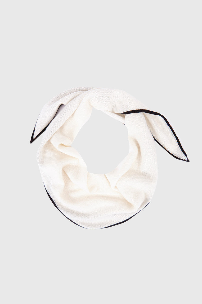 Stone Diamond Cashmere  Scarf - Warm White/Black