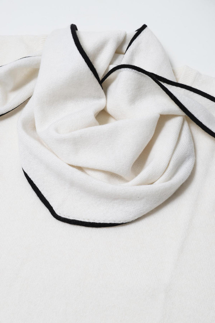 Stone Diamond Cashmere  Scarf - Warm White/Black