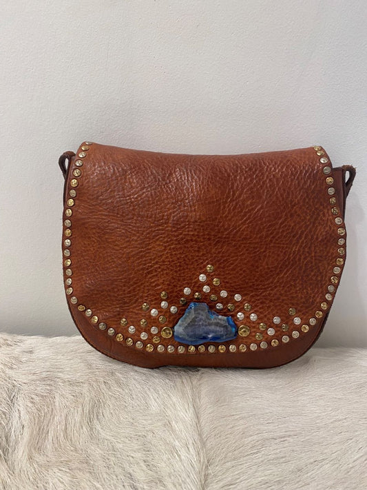 Campomaggi Petra Bag - Cognac/Azure