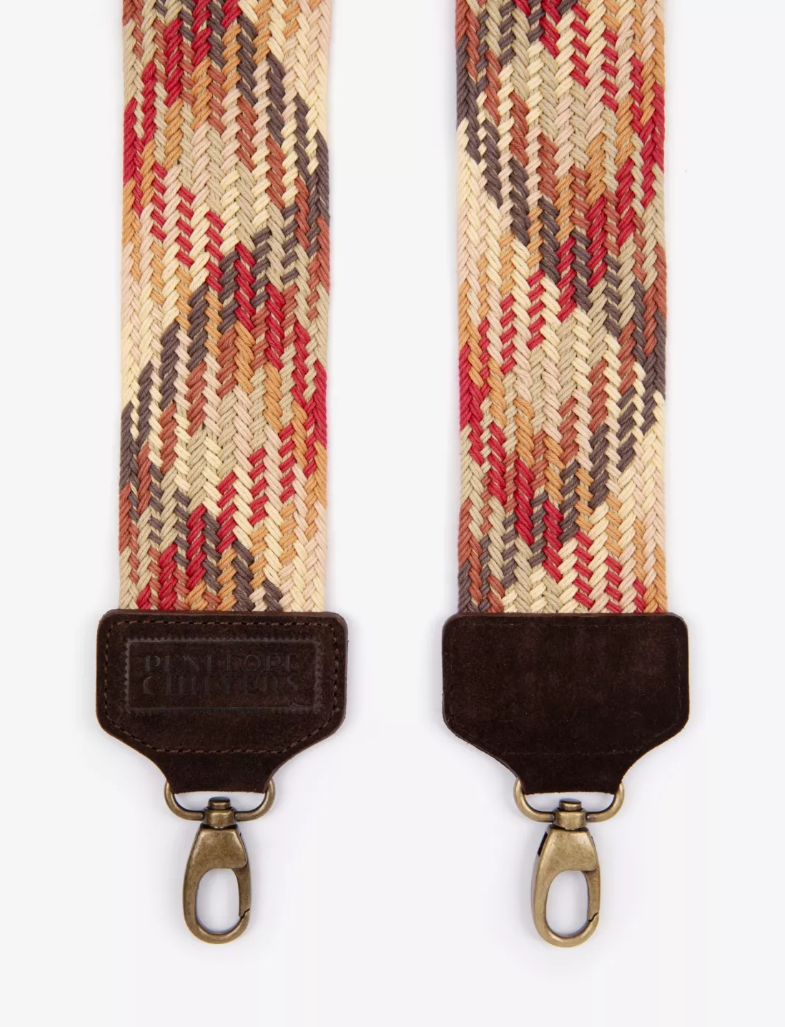 Penelope Chilvers Woven Bag Strap - Tan/Multi