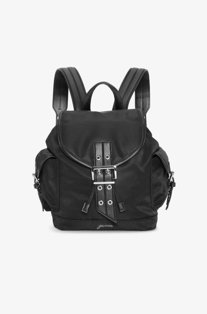 Ganni Small Bucky Backpack - Black