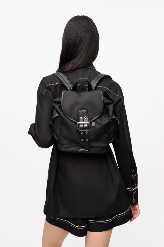 Ganni Small Bucky Backpack - Black