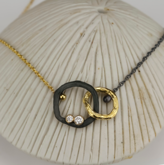 Sarah Graham Pebble Small Double Link Necklace