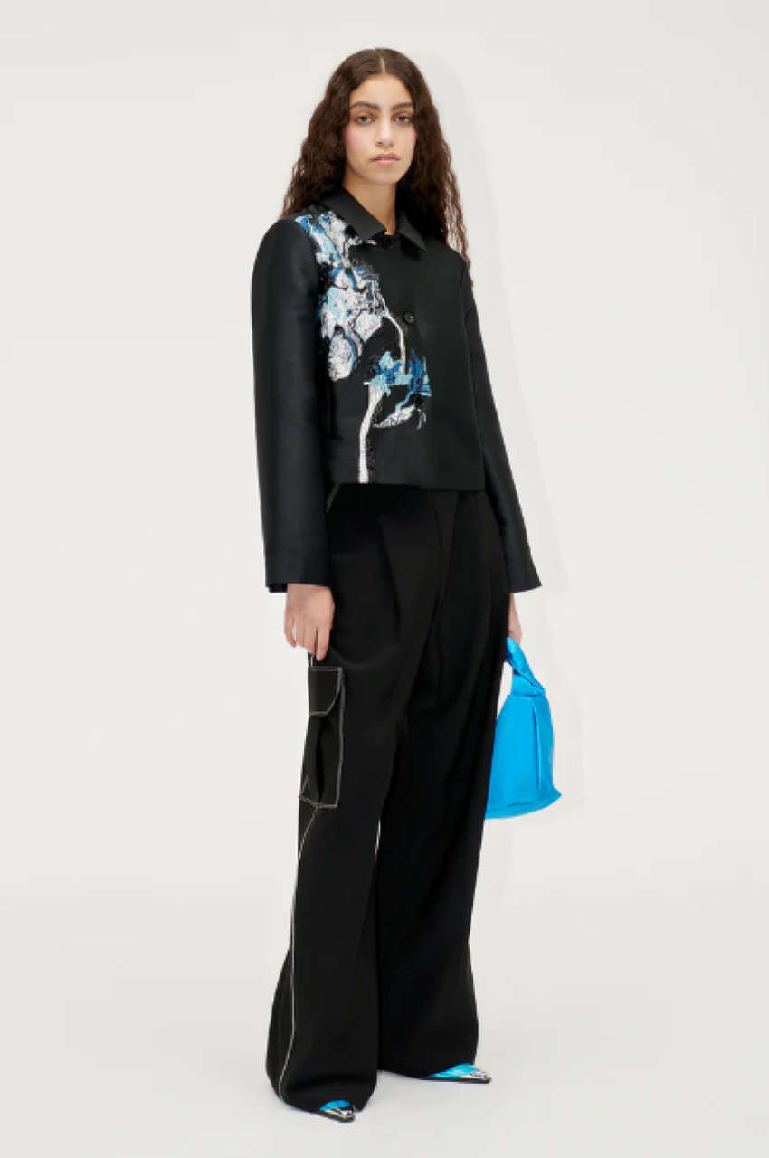 Stine Goya Kiana Icy Flower Jacket - Black