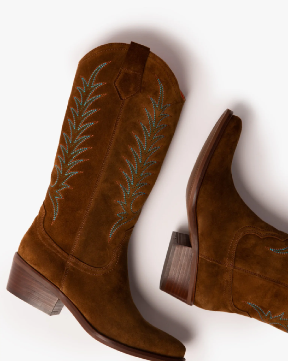 Penelope Chilvers Goldie Cowboy Boot - Peat