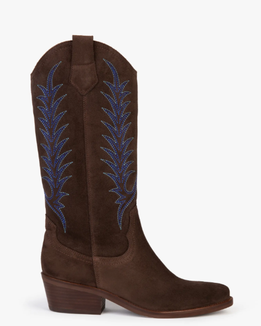 Penelope Chilvers Goldie Cowboy Boot - Bitter Chocolate