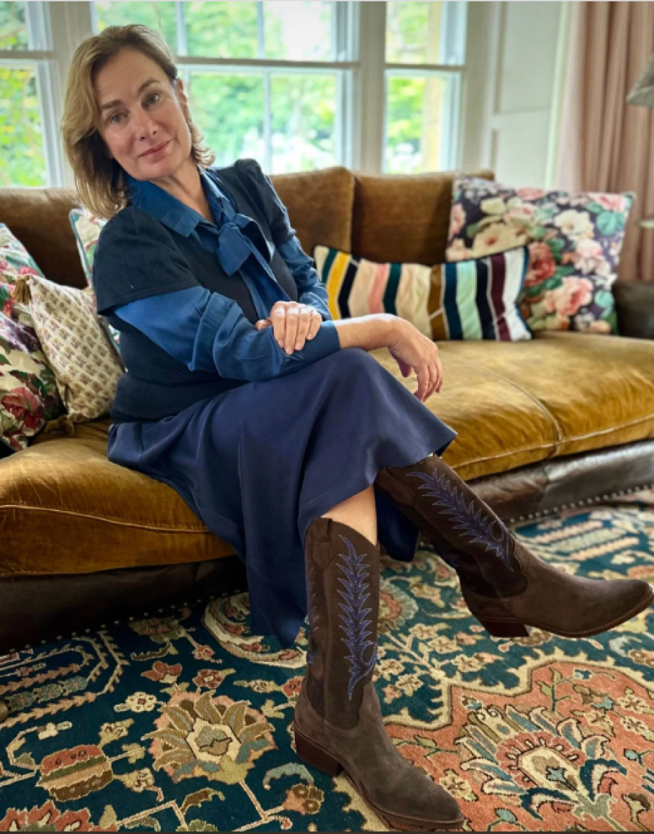 Penelope Chilvers Goldie Cowboy Boot - Bitter Chocolate