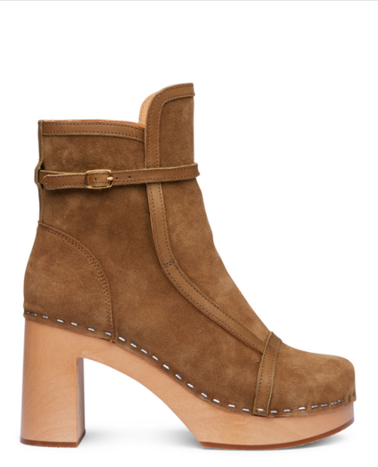 Swedish Hasbeens Sophisticated Jodhpur Suede Boot - Tobacco