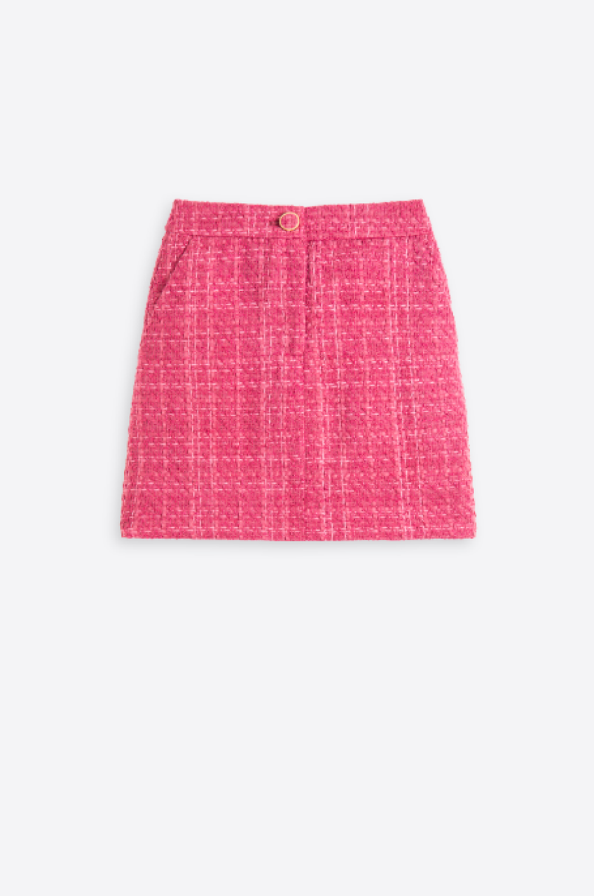 Suncoo Folly Tweed Skirt - Bois de Rose