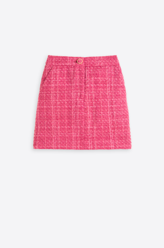 Suncoo Folly Tweed Skirt - Bois de Rose