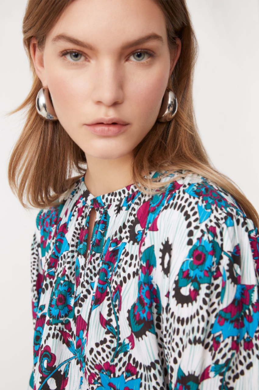 Suncoo Lamour Printed Blouse - Off-White