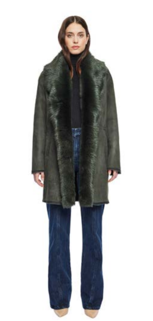 HiSO Ally Shearling Coat - Greenblack