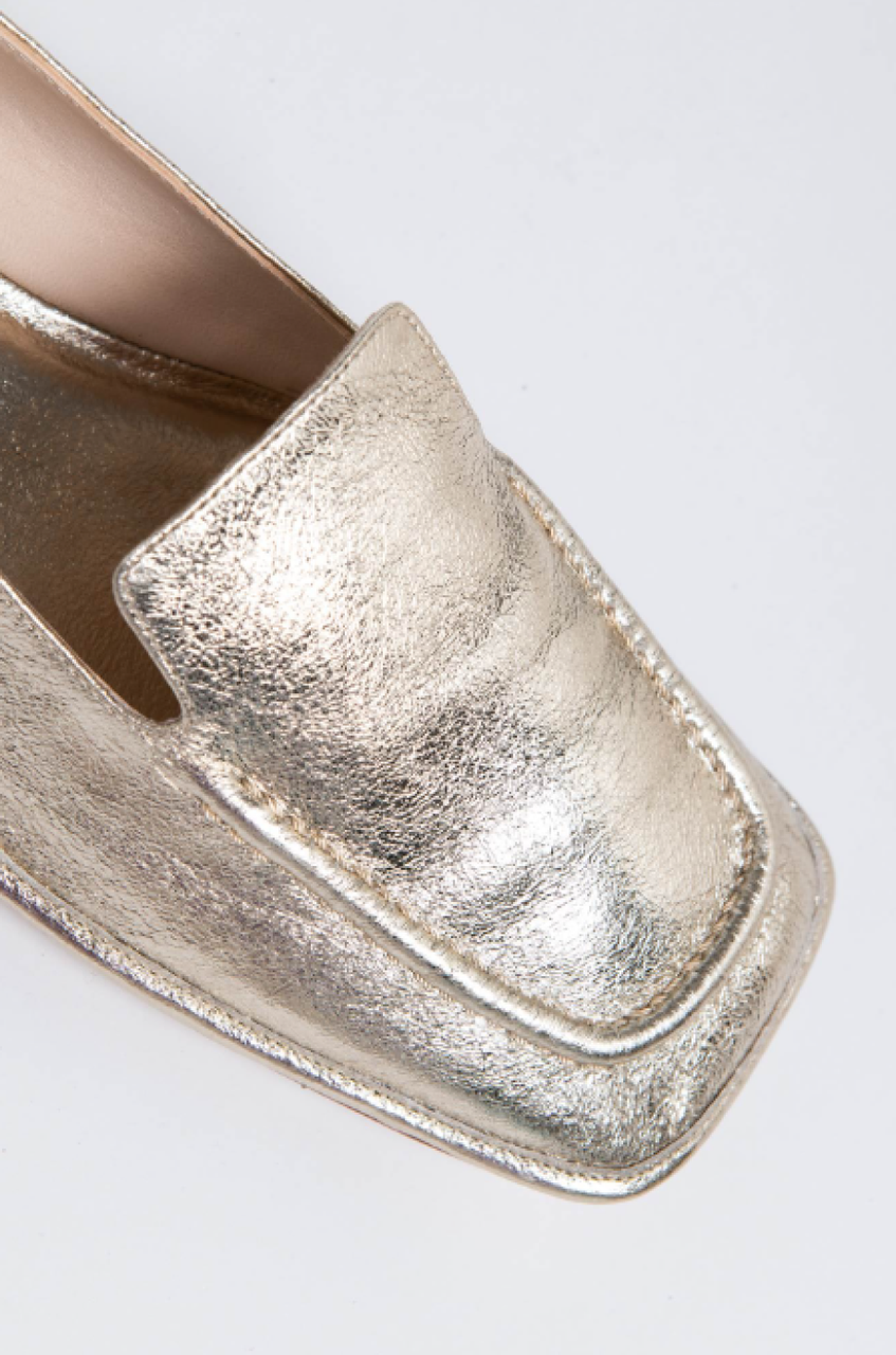 Alysi Shiny Loafer - Platino