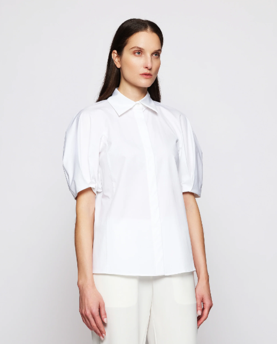 Mirto Short Sleeve Blouse - White