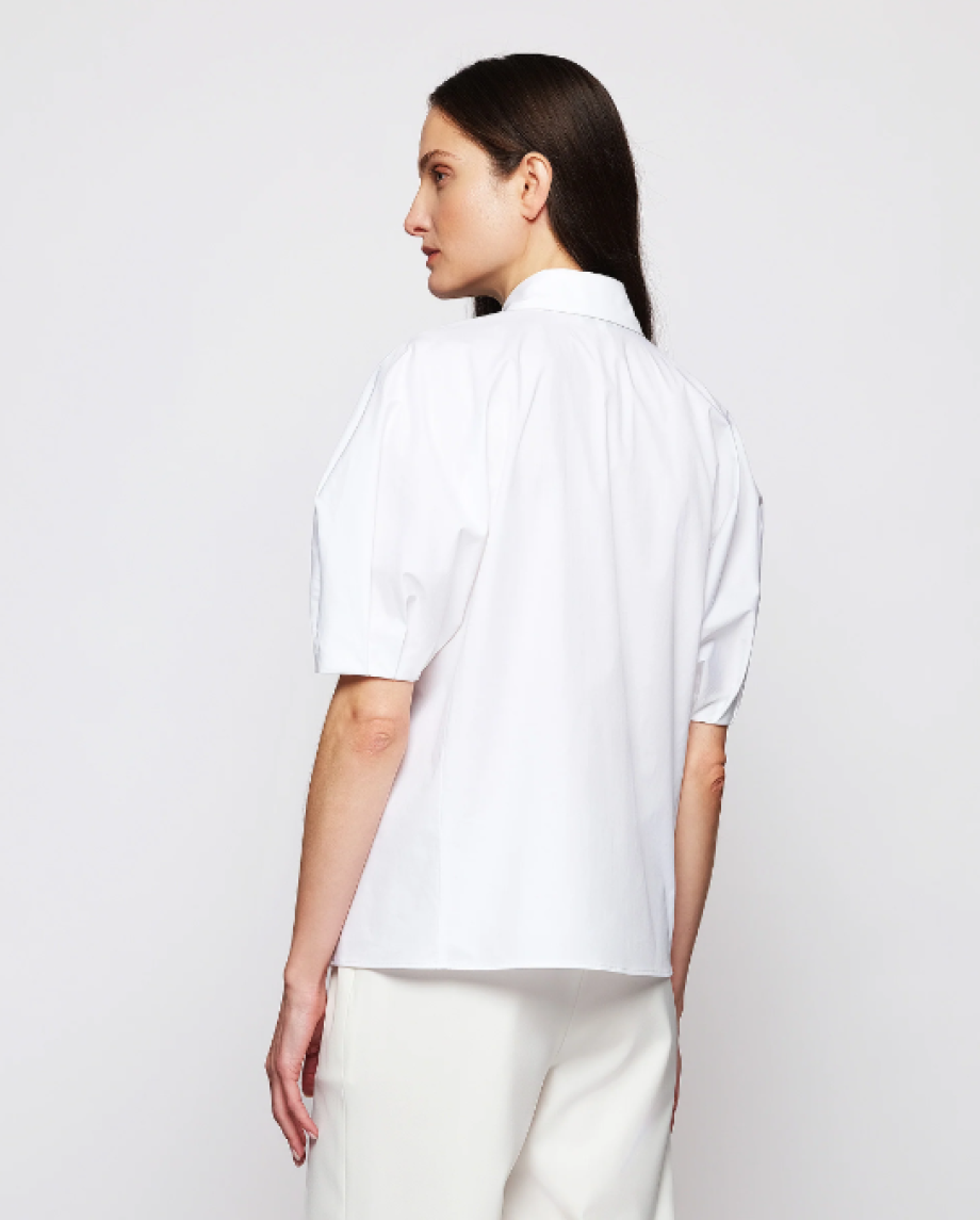 Mirto Short Sleeve Blouse - White