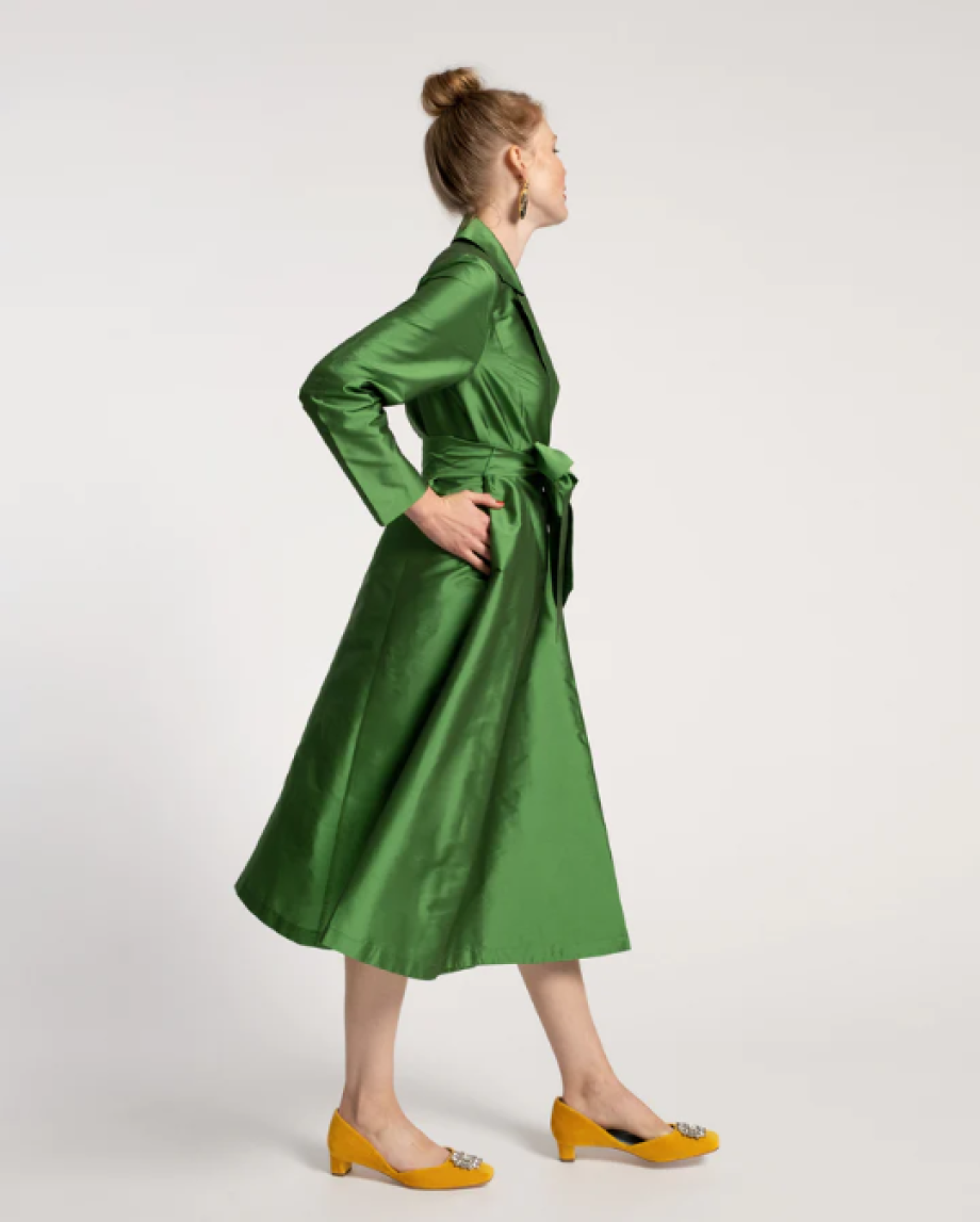 Frances Valentine Lucille Wrap Dress - Green