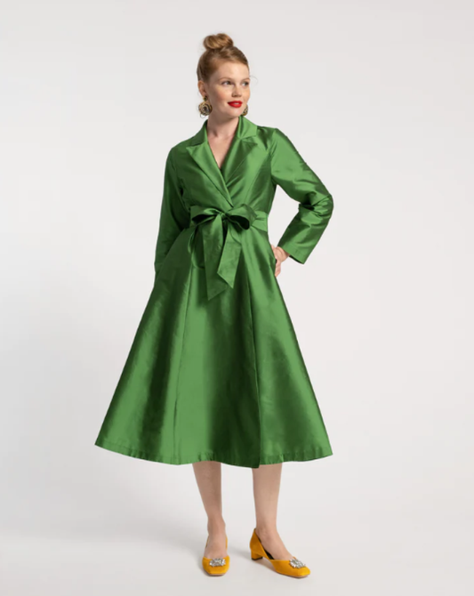 Frances Valentine Lucille Wrap Dress - Green