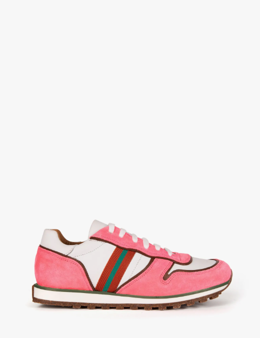 Penelope Chilvers Studio Leather Trainer - Pink/White