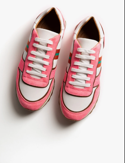 Penelope Chilvers Studio Leather Trainer - Pink/White