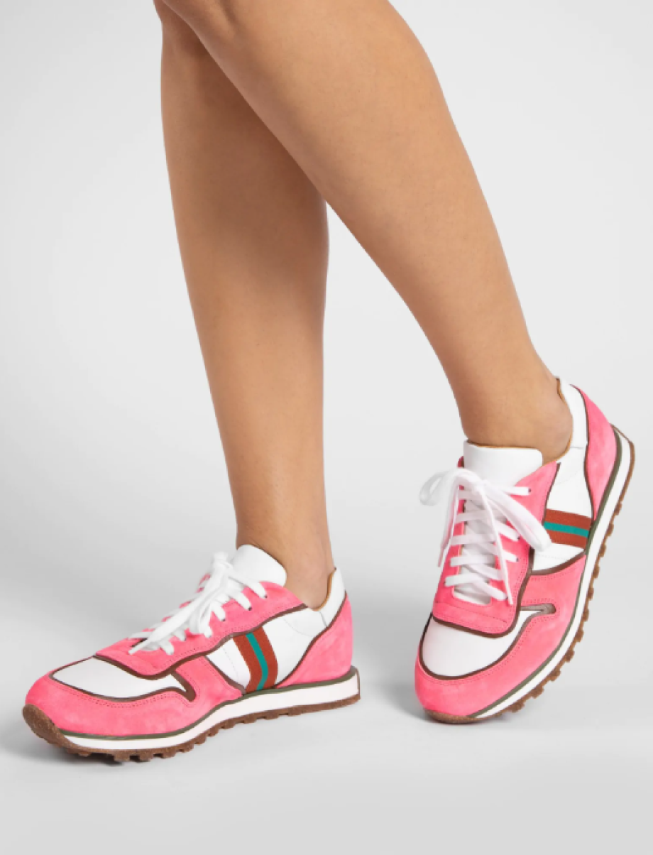 Penelope Chilvers Studio Leather Trainer - Pink/White