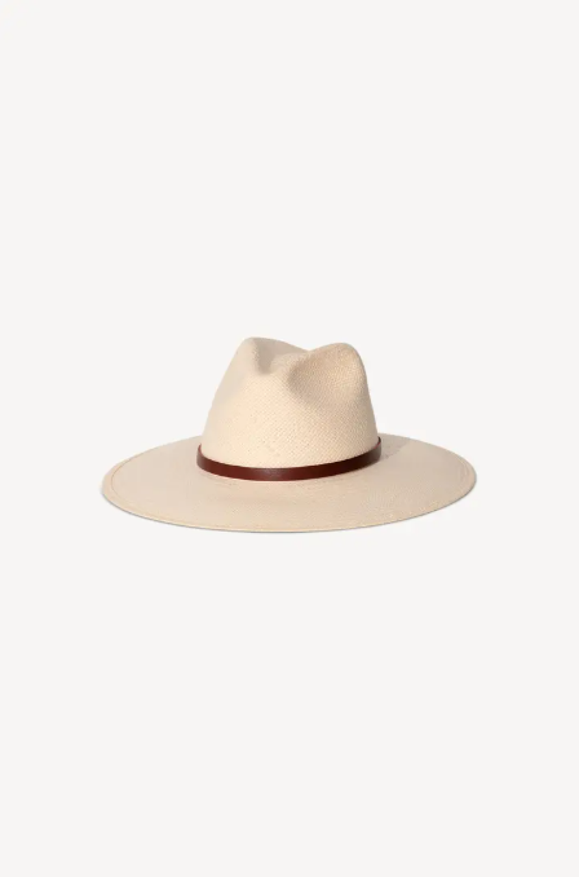 Janessa Leone Judith Packable Straw Fedora - Natural