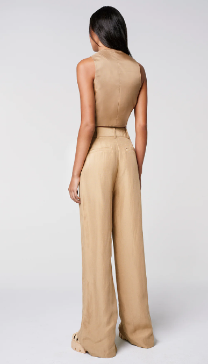 Smythe Pleated Trouser - Khaki