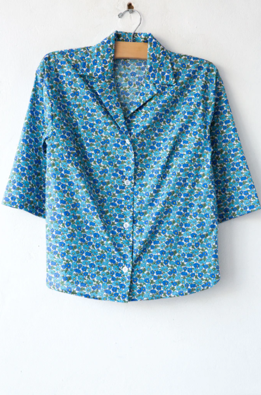 Lost & Found Liberty Floral S/S Shirt - Turquoise