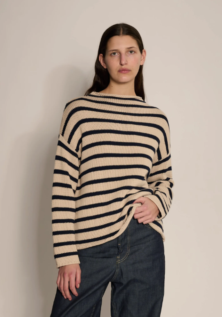 DemyLee Lamis Stripe Sweater - Navy