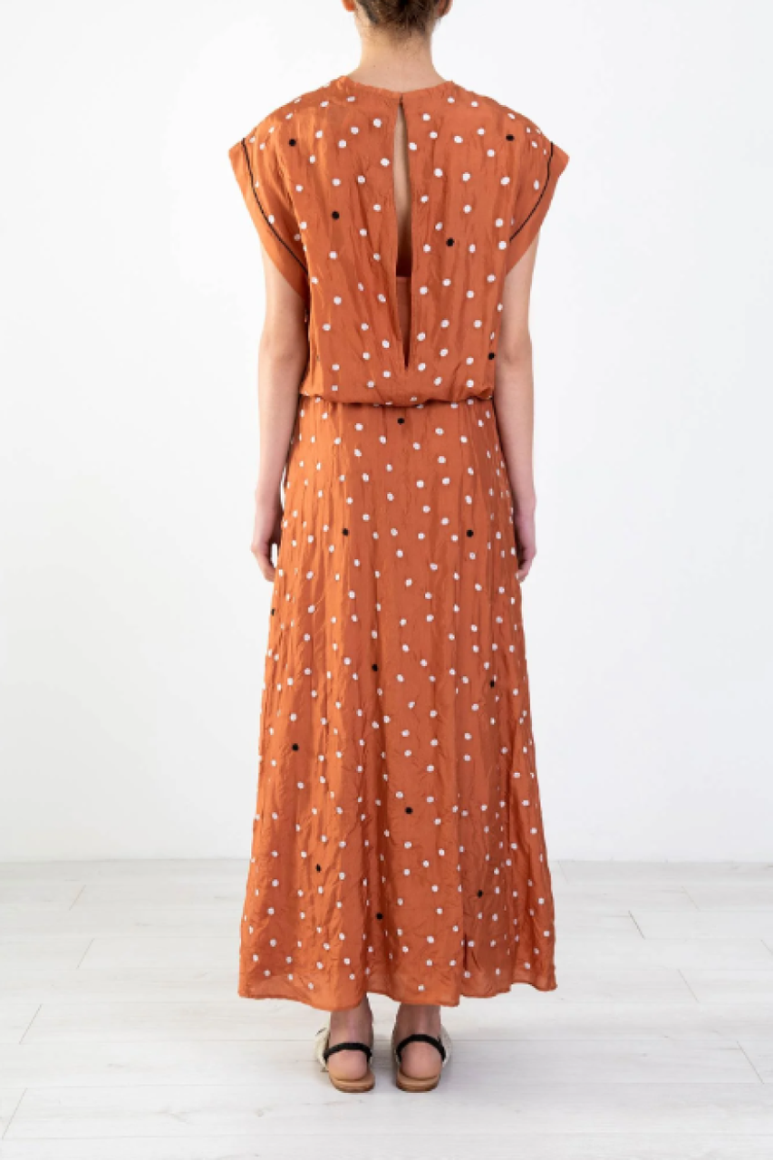 Alysi Polka Dot Dress - Cinnamon