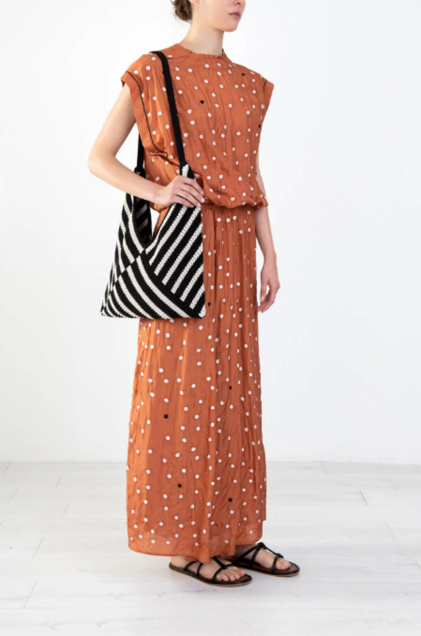 Alysi Polka Dot Dress - Cinnamon