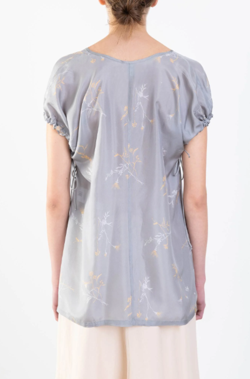 Alysi Bouquet Silk Top - Ash