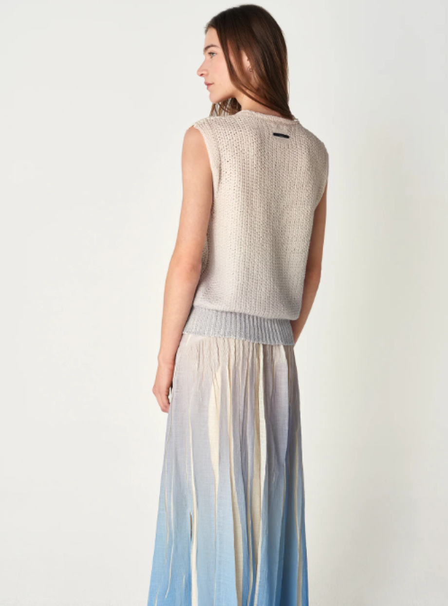 Cotélac Sandy Knit Vest - Jeans/Sand