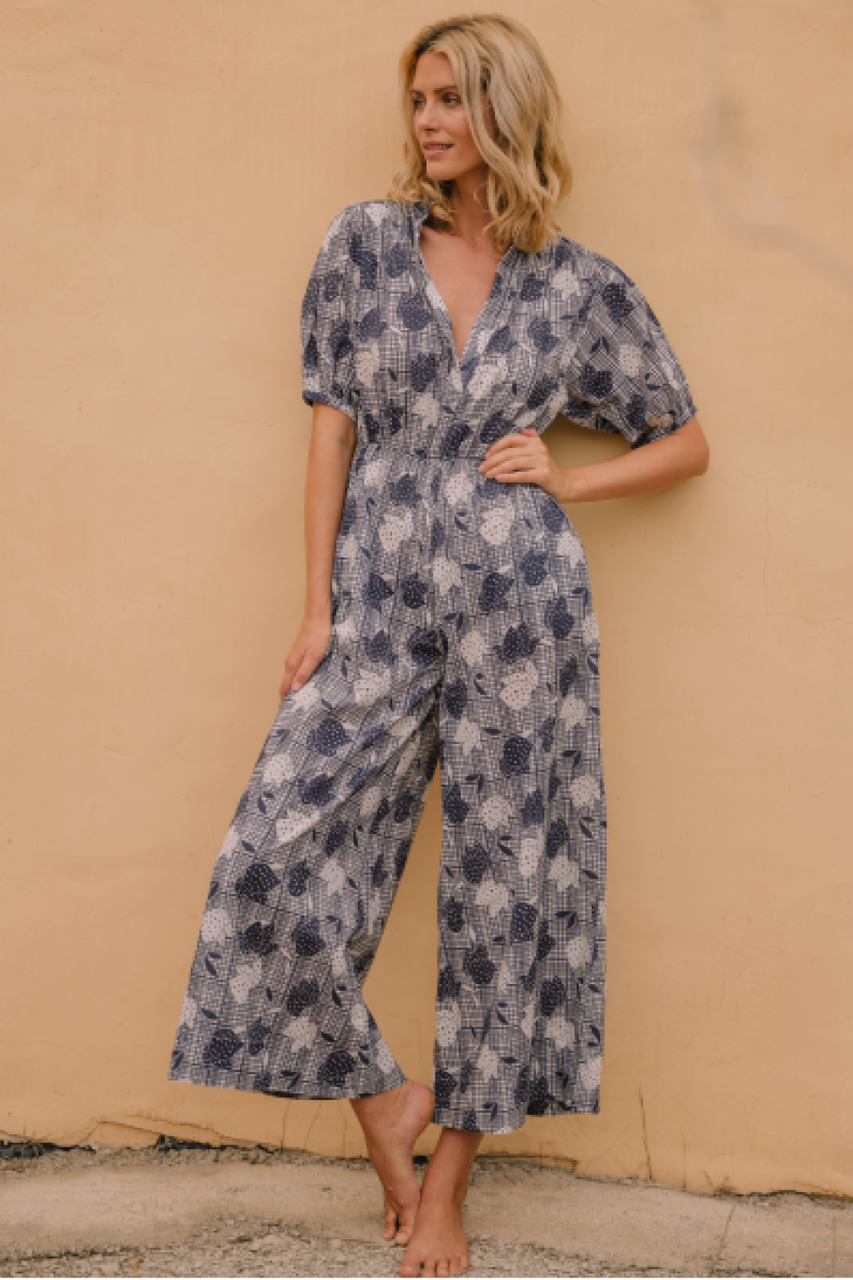 Soler London Villamarie Jumpsuit - Strawberry Blue