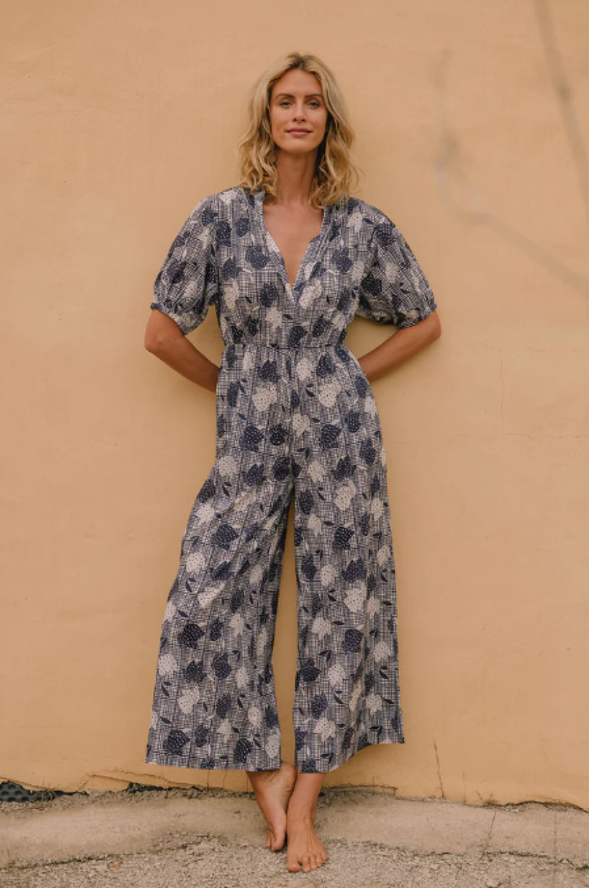 Soler London Villamarie Jumpsuit - Strawberry Blue