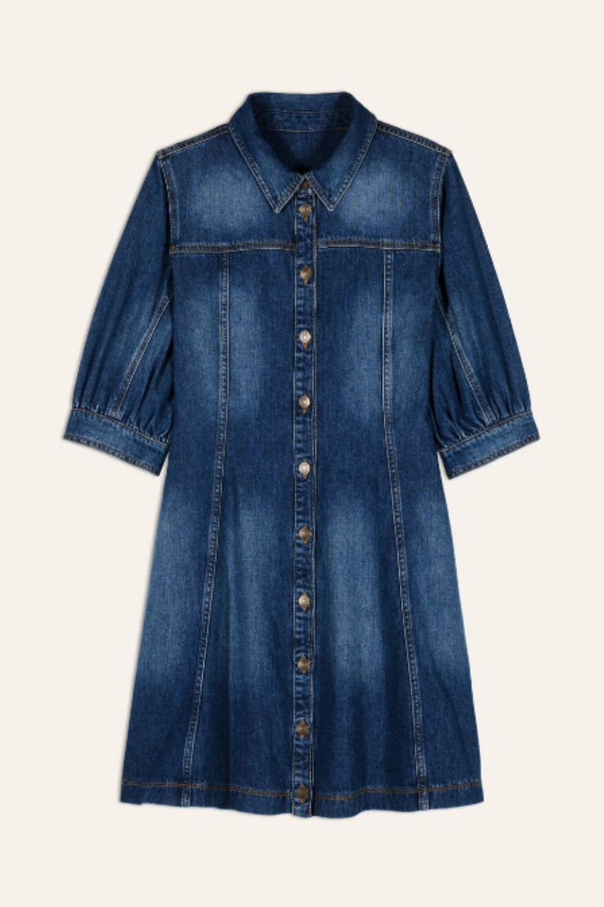 ba&sh Barb Denim Mini Dress - Blue