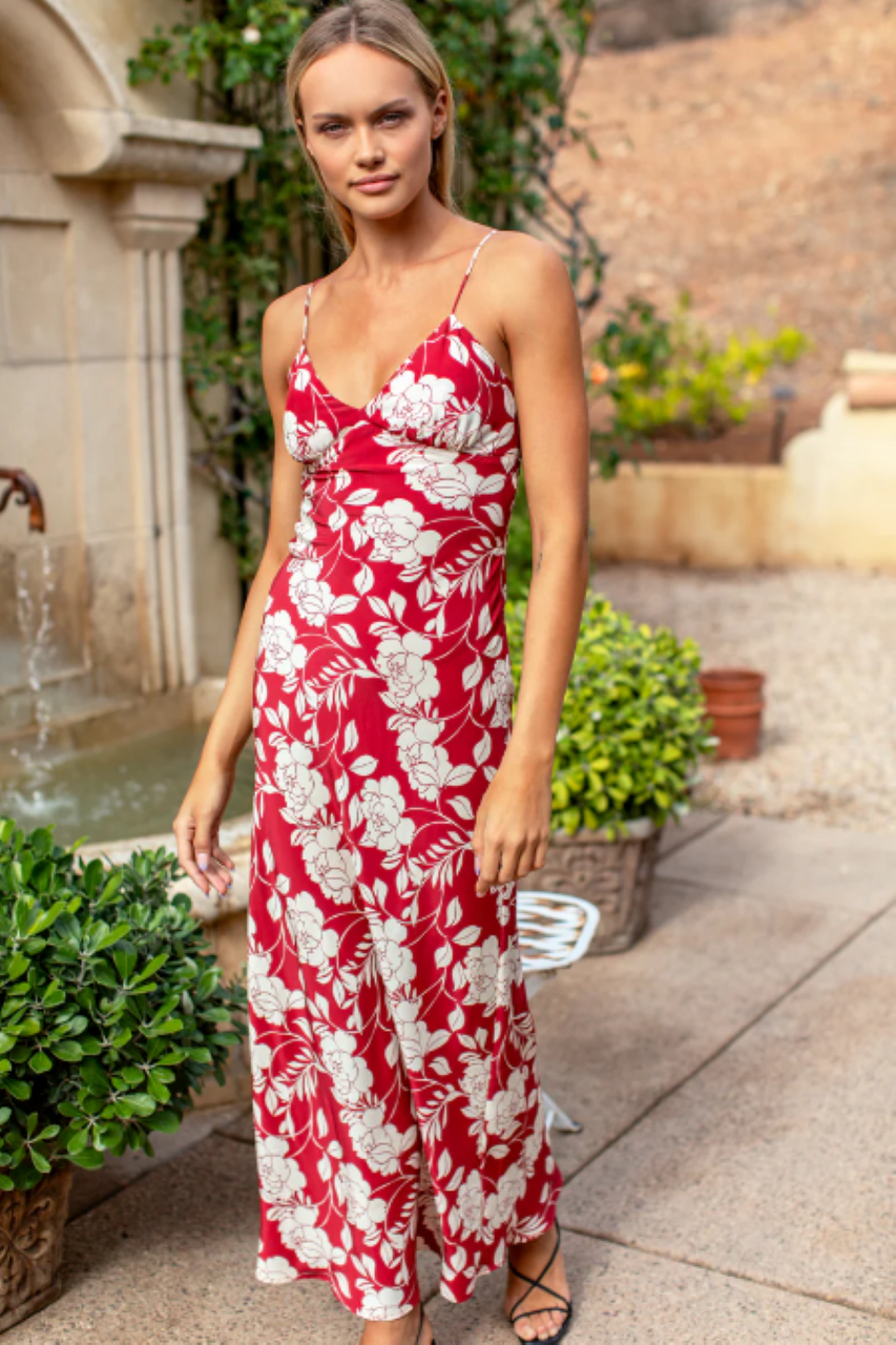 Emerson Fry Elvie Slipdress Mariana's Roses - Brick