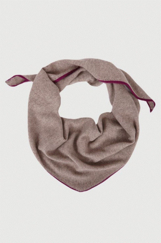 Stone Diamond Cashmere Scarf - Sand/Berry