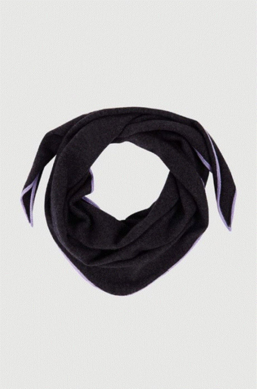 Stone Diamond Cashmere Scarf - Anthracite/Lilac