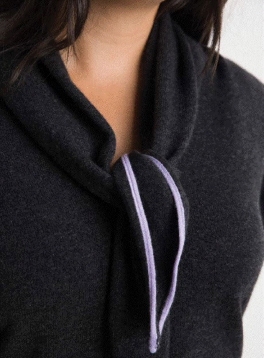 Stone Diamond Cashmere Scarf - Anthracite/Lilac