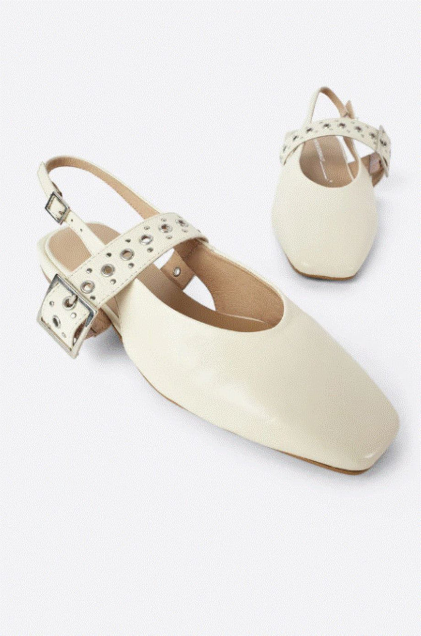 Intentionally Blank Pearl Slingback - Cream/Natural