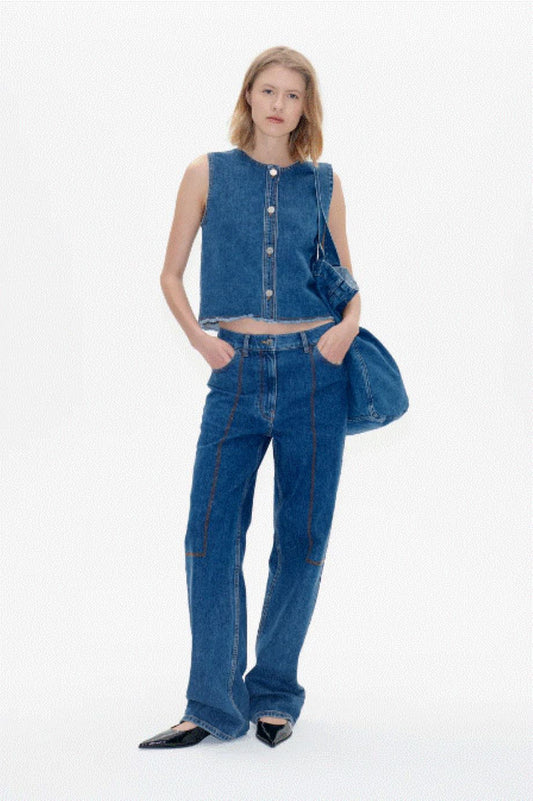 Baum und Pferdgarten Madine Denim Top -  Classic Blue