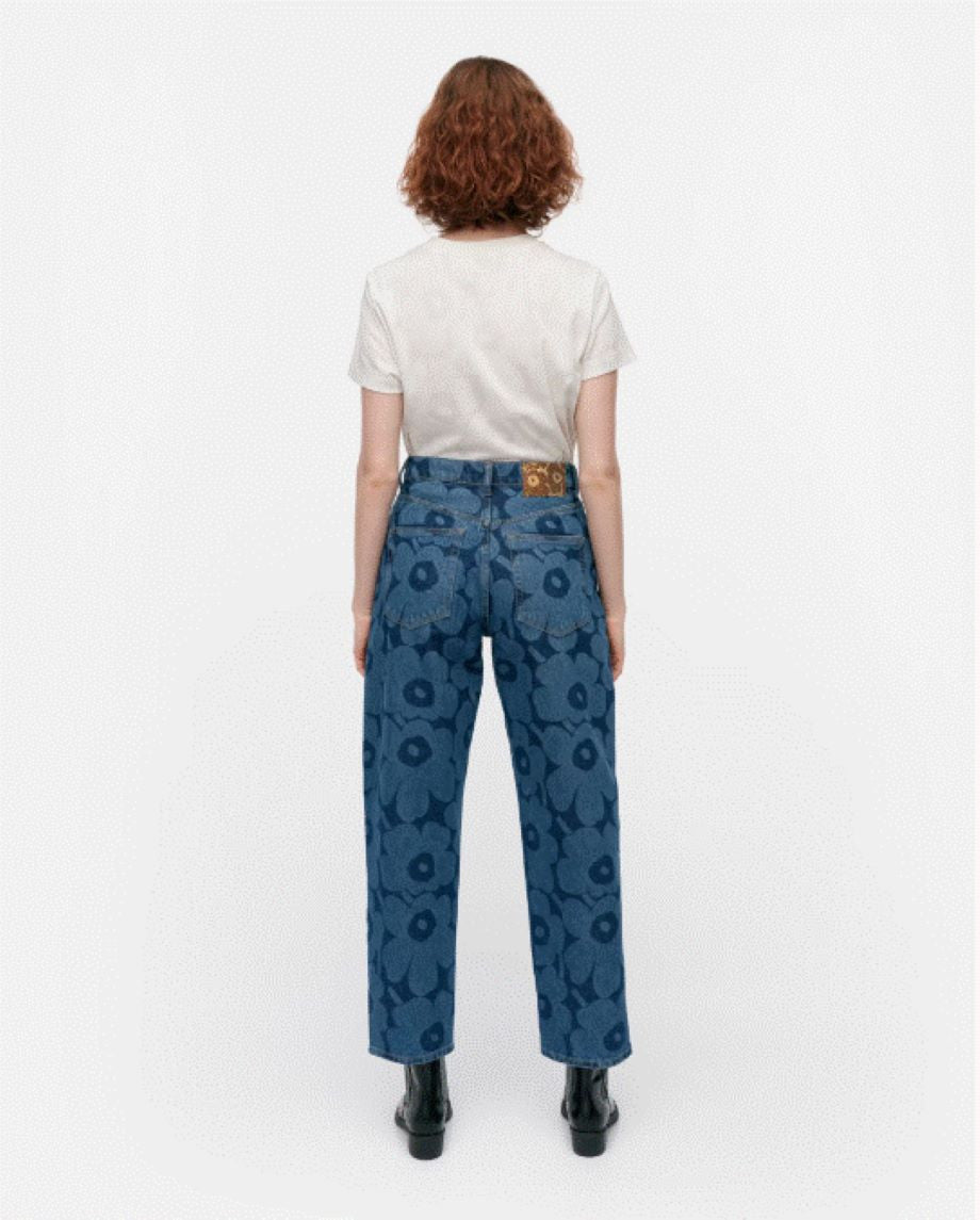 Marimekko Maridenim Unikko Barrel Jeans - Indigo