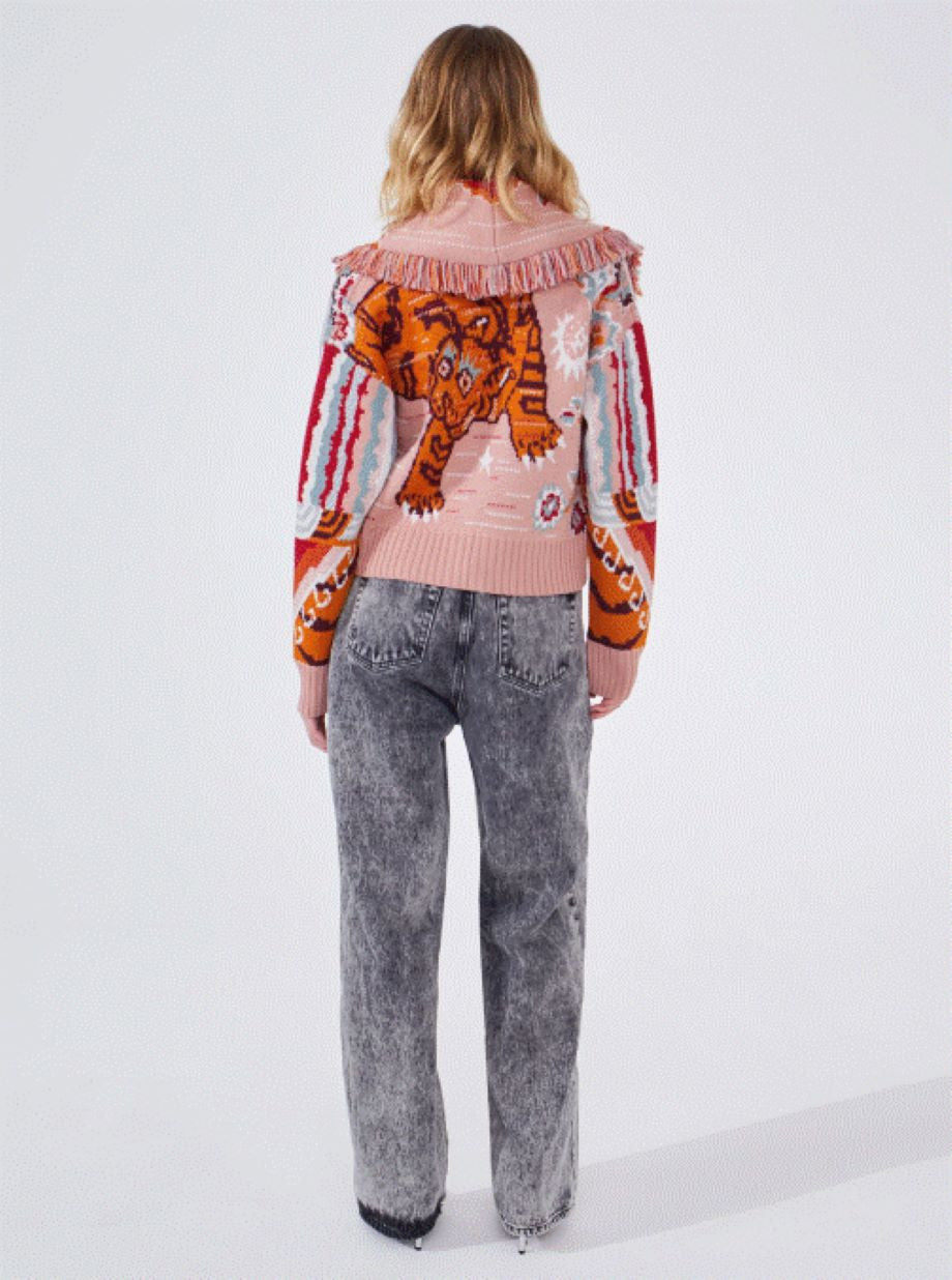 Hayley Menzies Tibetan Tiger Bomber  - Pink