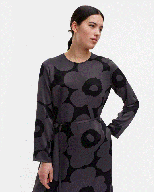 Marimekko Mennyt Unikko Dress - Black