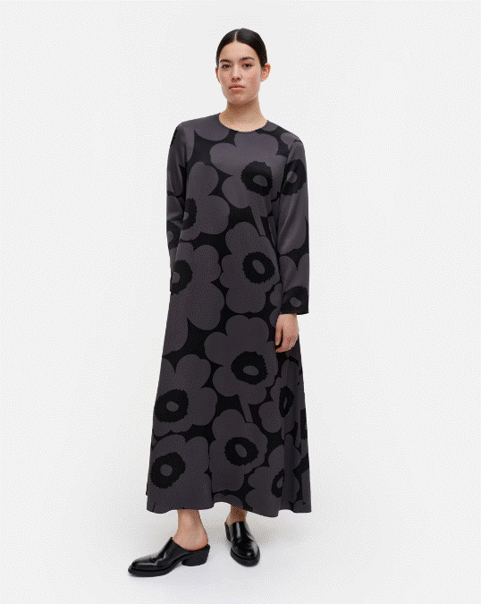 Marimekko Mennyt Unikko Dress - Black